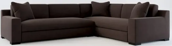 Ethan Hybrid Comfort 2-Piece Sectional with Left-Facing Sofa - Merrimac Dark Brown