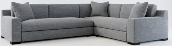 Ethan Hybrid Comfort 2-Piece Large Sectional with Left-Facing Sofa - Dudley Indigo