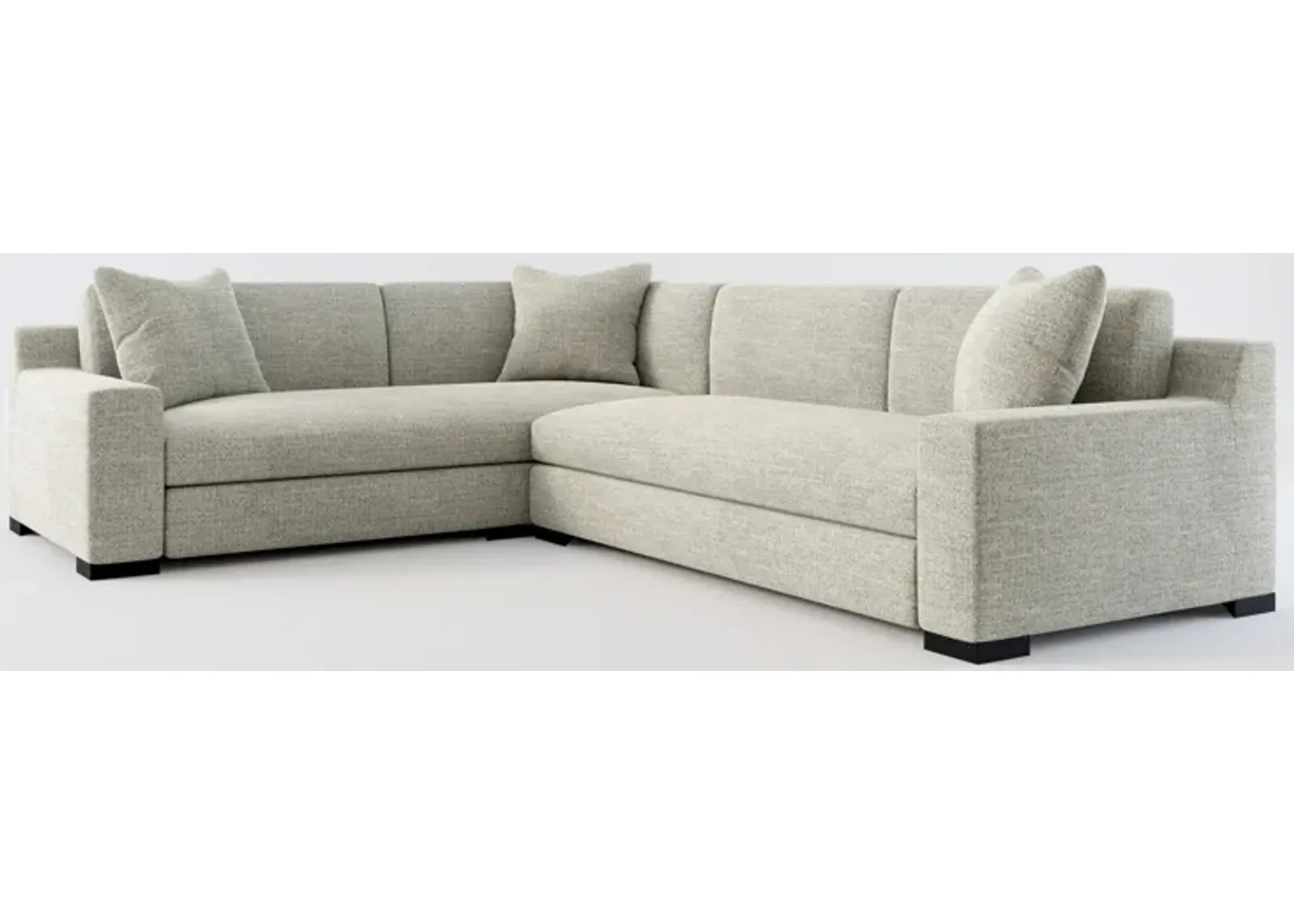 Ethan 2-Piece Hybrid Comfort Sectional with Right-Facing Sofa - Pandora Pepper