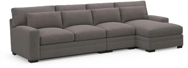 Boston Foam Comfort Sectional - Presidio Steel