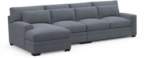 Boston Foam Comfort Sectional - Bridger Navy