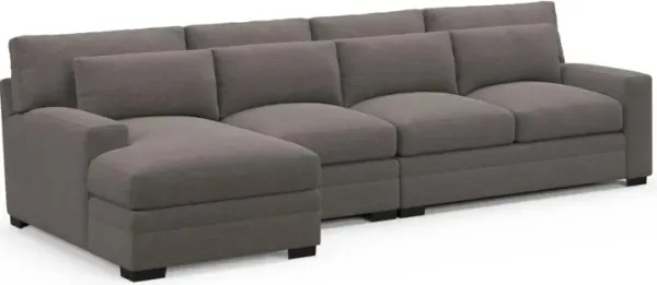 Boston Foam Comfort Sectional - Presidio Steel