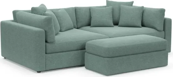 Sasha Foam Comfort Sectional - Bridger Jade