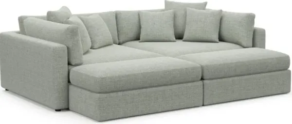 Sasha Foam Comfort Sectional - Broderick Sea Glass