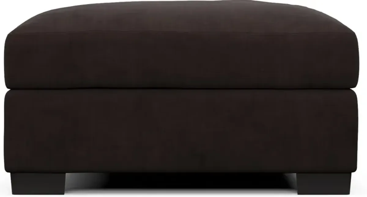 Beckham Foam Comfort Ottoman - Merrimac Dark Brown