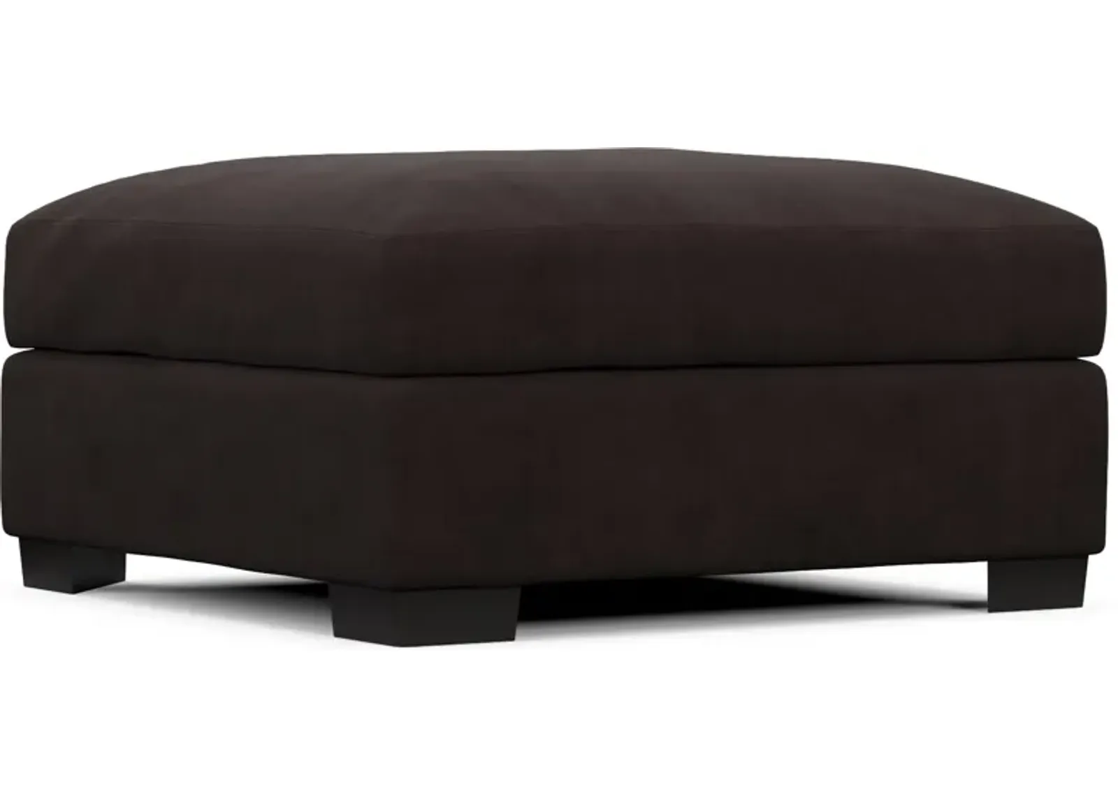 Beckham Foam Comfort Ottoman - Merrimac Dark Brown