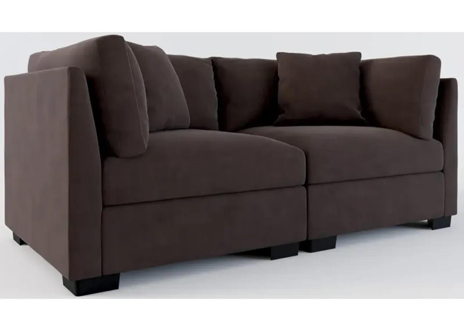 Beckham Foam Comfort 2-Piece Sofa - Merrimac Dark Brown