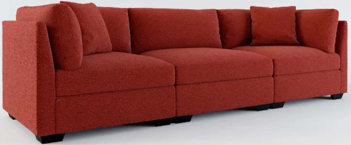 Beckham Foam Comfort 3-Piece Sofa - Bloke Brick