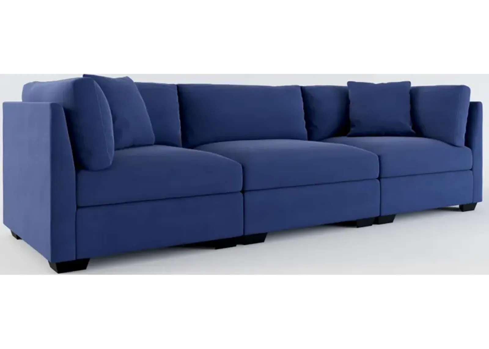 Beckham Foam Comfort 3-Piece Sofa - Abington Indigo