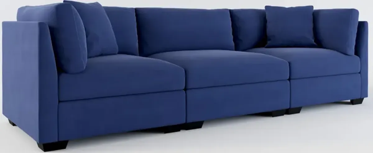 Beckham Foam Comfort 3-Piece Sofa - Abington Indigo