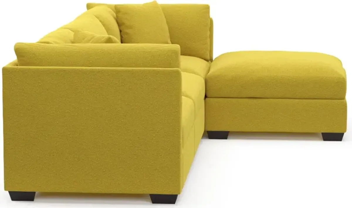 Beckham Foam Comfort 3-Piece Sofa and Ottoman - Bloke Goldenrod