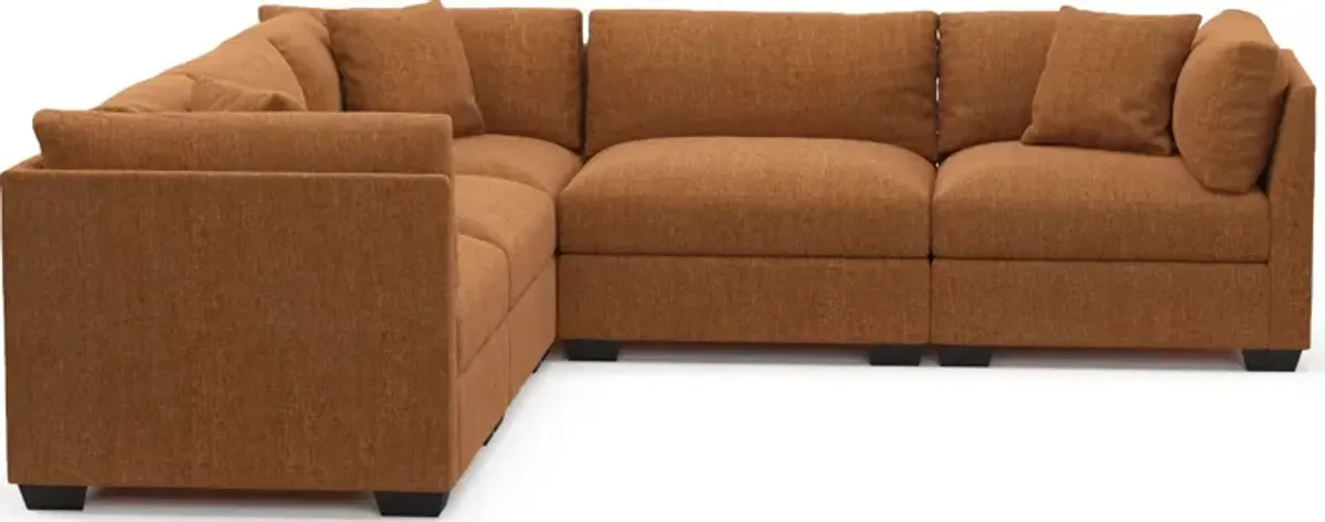 Beckham Foam Comfort 5-Piece Sectional - Contessa Ginger