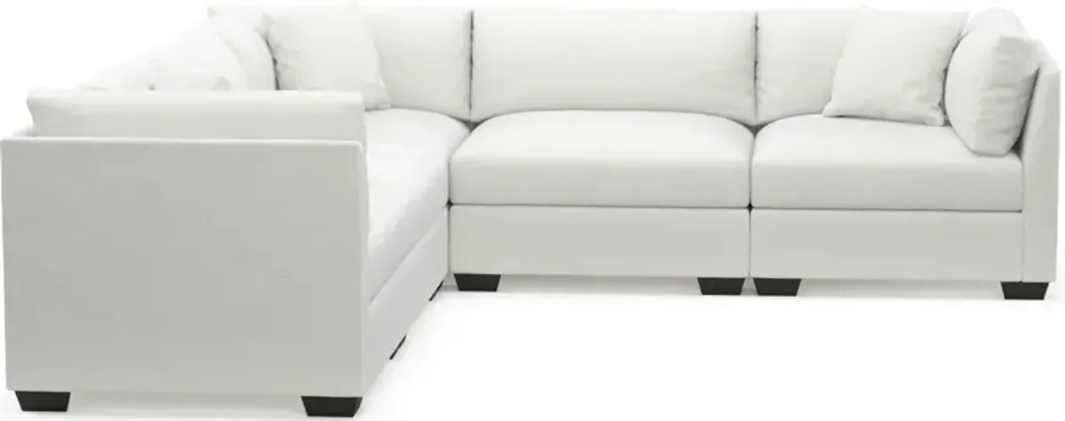 Beckham Foam Comfort 5-Piece Sectional - Contessa Vanilla