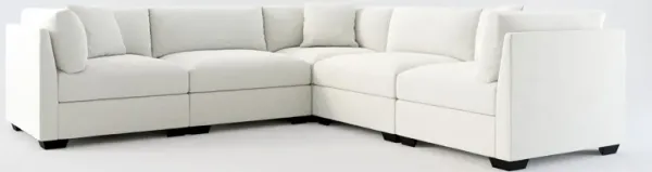 Beckham Foam Comfort 5-Piece Sectional - Oslo Snow