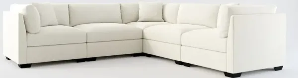 Beckham Foam Comfort 5-Piece Sectional - Anders Ivory