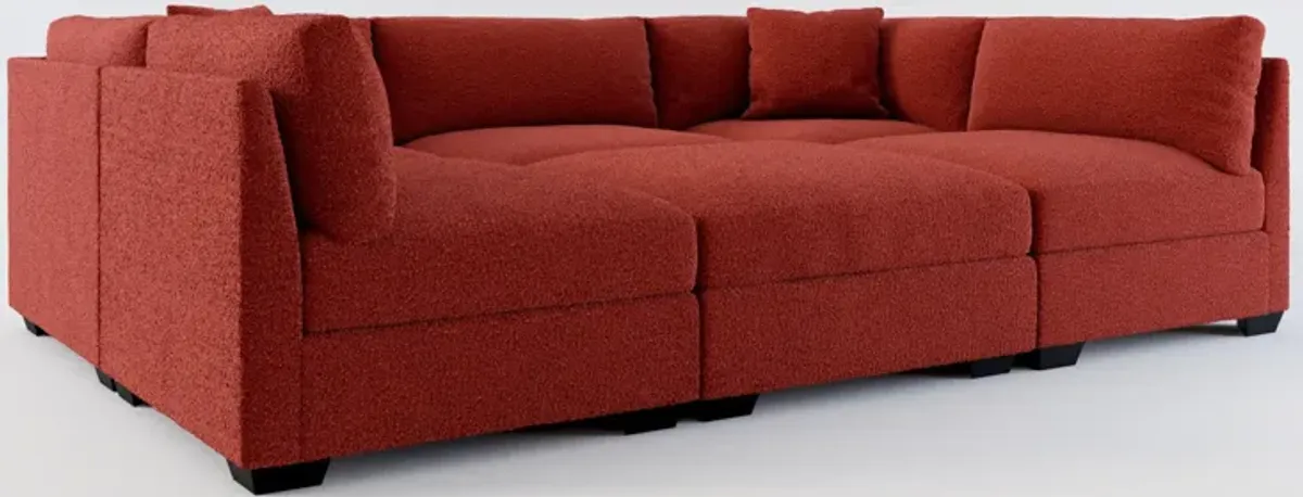 Beckham Foam Comfort 6-Piece Pit Sectional - Bloke Brick