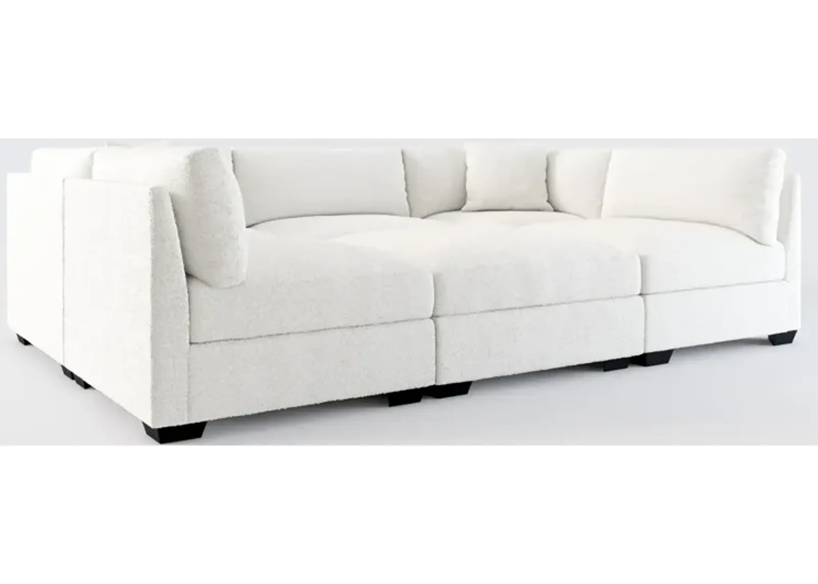 Beckham Foam Comfort 6-Piece Pit Sectional  - Bloke Snow