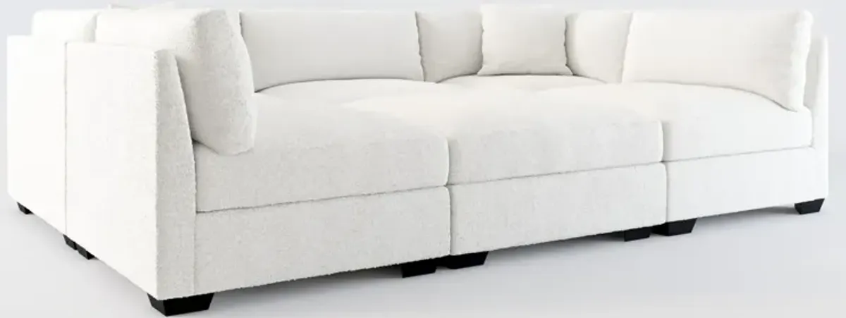 Beckham Foam Comfort 6-Piece Pit Sectional  - Bloke Snow