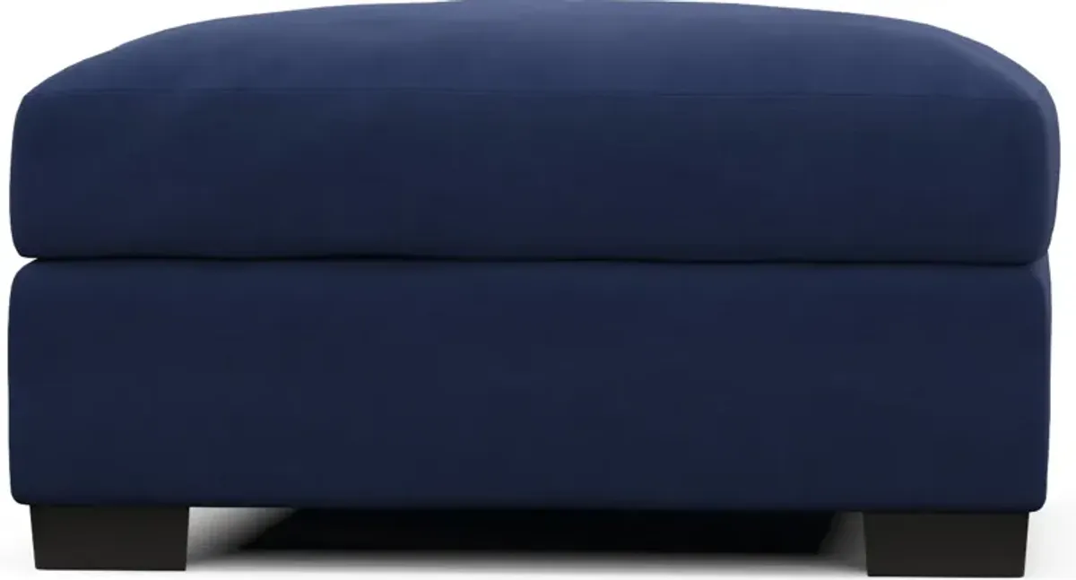 Beckham Hybrid Comfort Ottoman - Abington Indigo