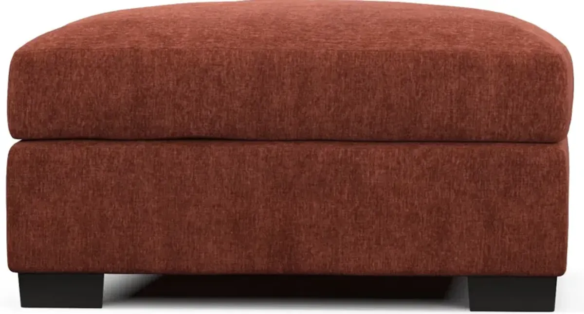 Beckham Hybrid Comfort Ottoman - Contessa Paprika