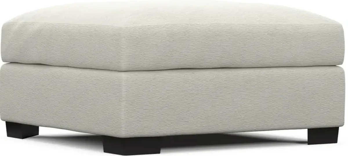 Beckham Hybrid Comfort Ottoman - Living Large White