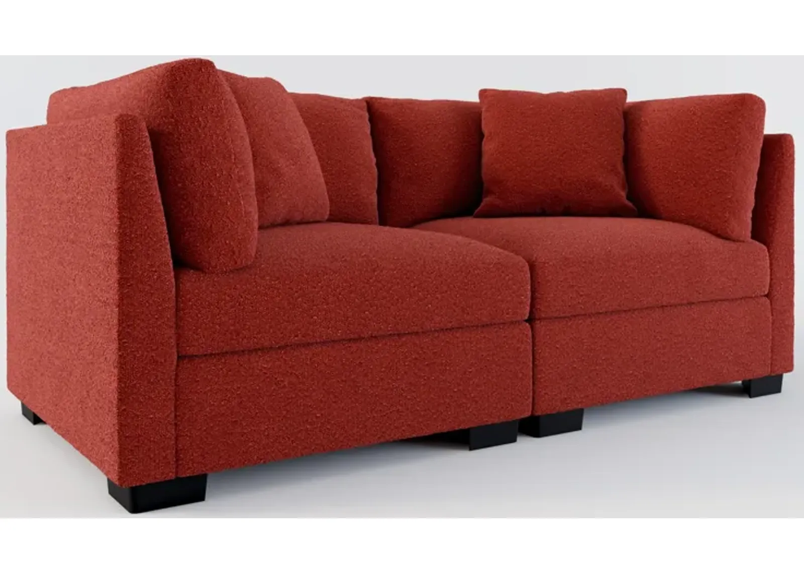 Beckham Hybrid Comfort 2-Piece Sofa - Bloke Brick