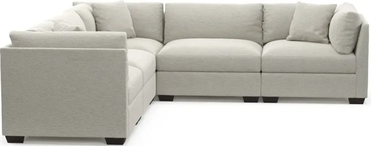 Beckham Hybrid Comfort 5-Piece Sectional - Everton Grey