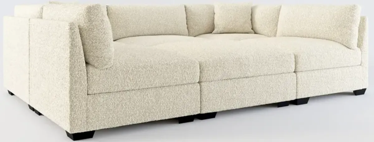 Beckham Hybrid Comfort 6-Piece Pit Sectional  - Bloke Cotton