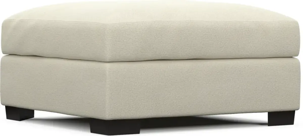 Beckham Foam Comfort Ottoman - Fincher Ivory