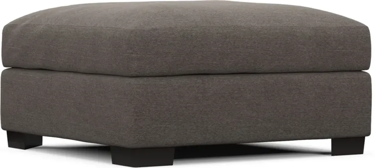 Beckham Foam Comfort Ottoman - Presidio Steel