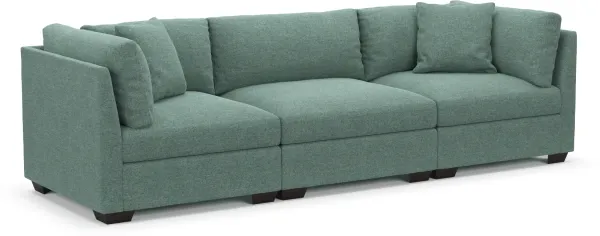 Beckham Foam Comfort 3-Piece Sofa - Bridger Jade