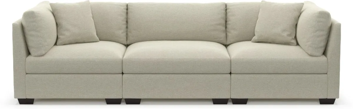 Beckham Foam Comfort 3-Piece Sofa - Liv Dove