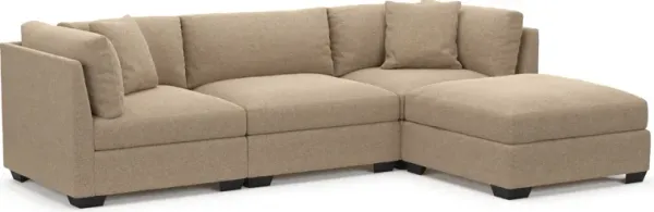 Beckham Foam Comfort 3-Piece Sofa and Ottoman - Liv Wicker