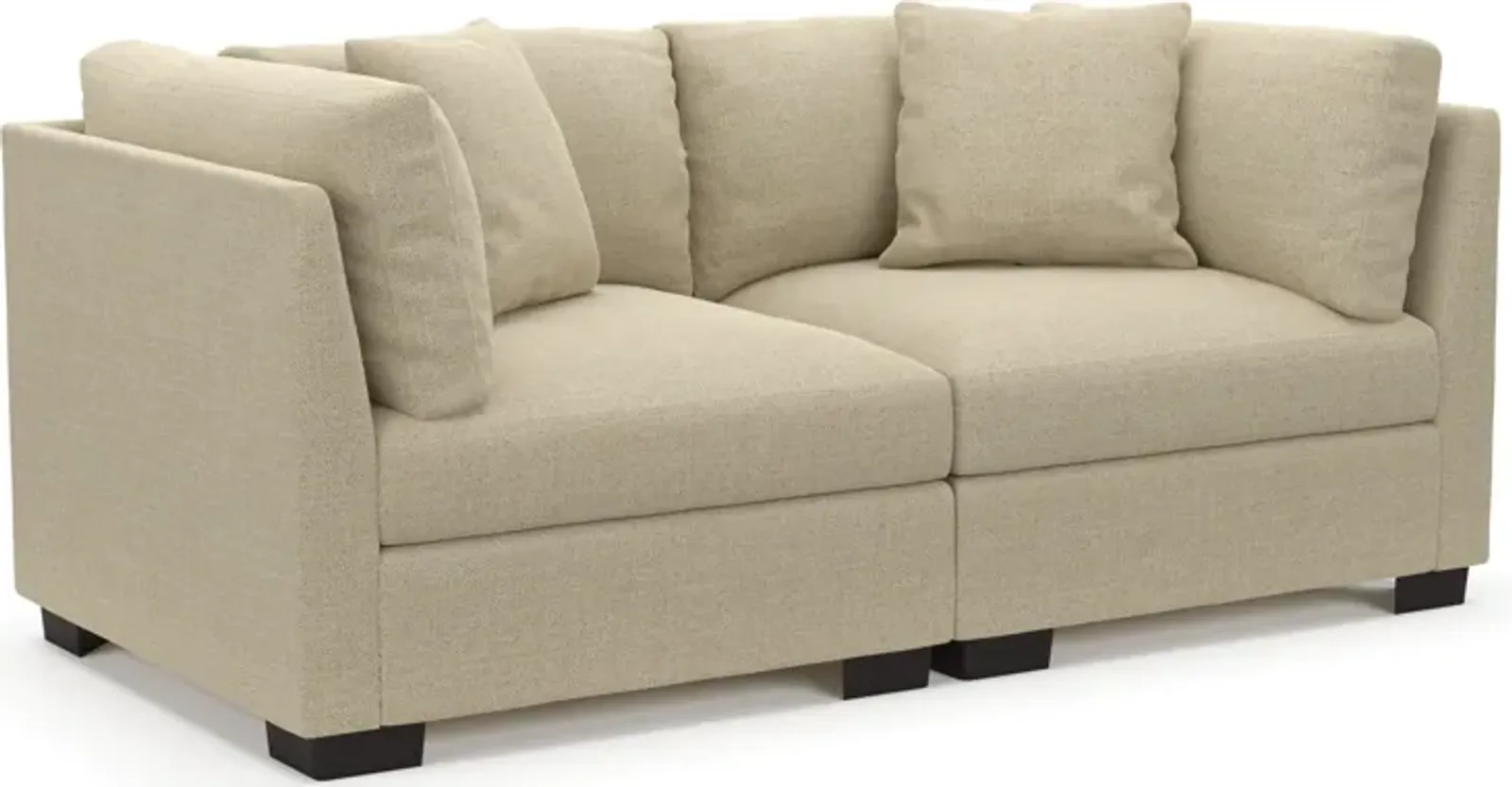 Beckham Hybrid Comfort 2-Piece Sofa - Broderick Sand