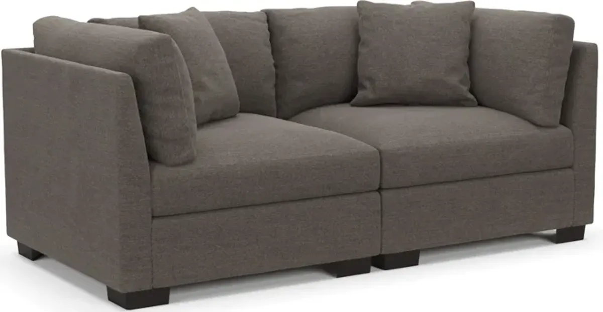 Beckham Hybrid Comfort 2-Piece Sofa - Presidio Steel