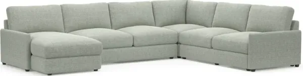Jasper Hybrid Comfort Eco Performance 4-Piece Sectional - Broderick Sea Glass