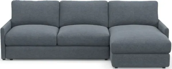 Jasper Foam Comfort Eco Performance 2-Piece Sectional - Bridger Navy