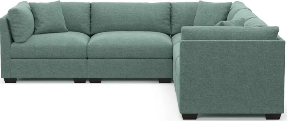 Beckham Foam Comfort 5-Piece Sectional - Bridger Jade