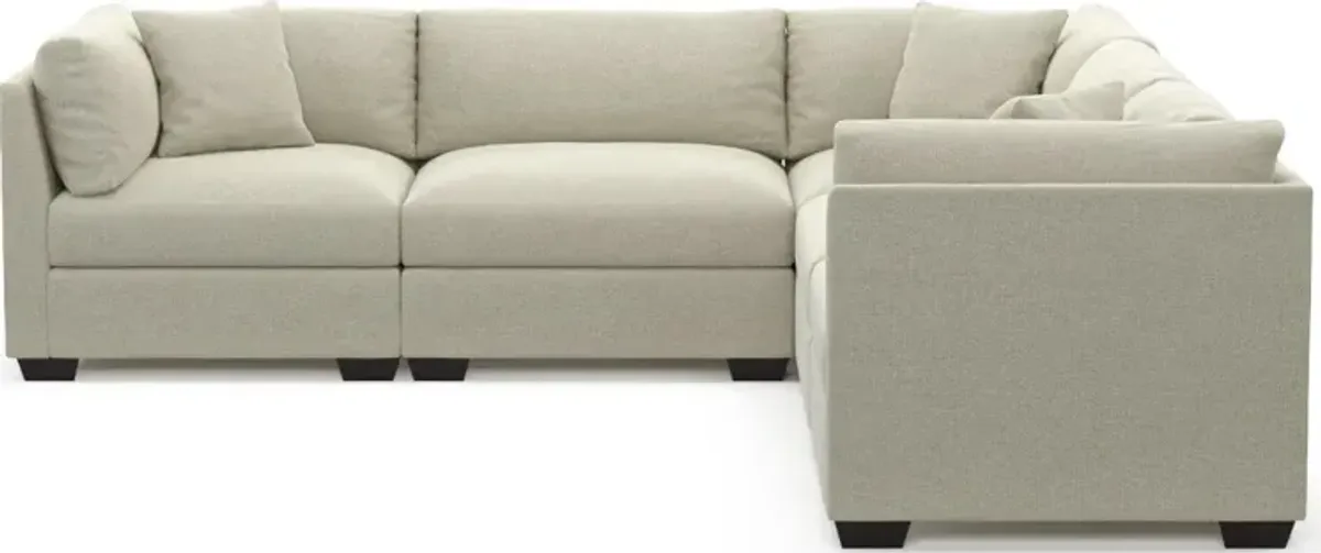 Beckham Foam Comfort 5-Piece Sectional - Liv Dove