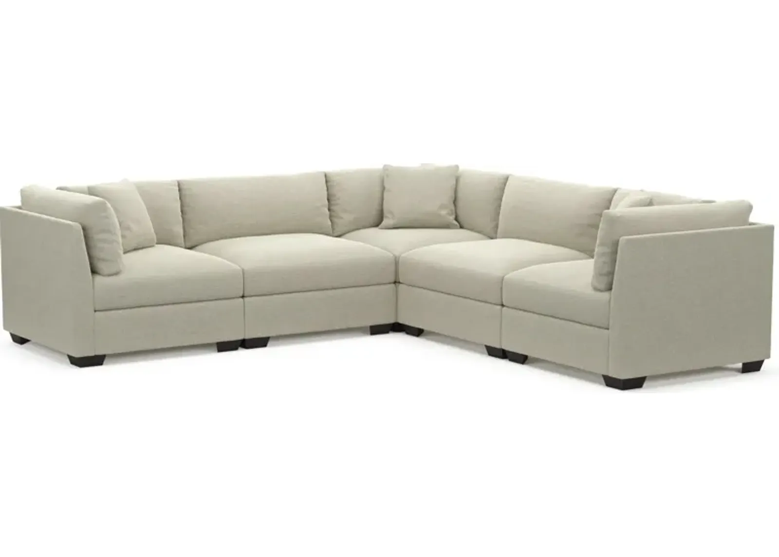 Beckham Foam Comfort 5-Piece Sectional - Liv Dove