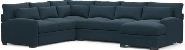 Boston Foam Comfort Sectional - Broderick Indigo