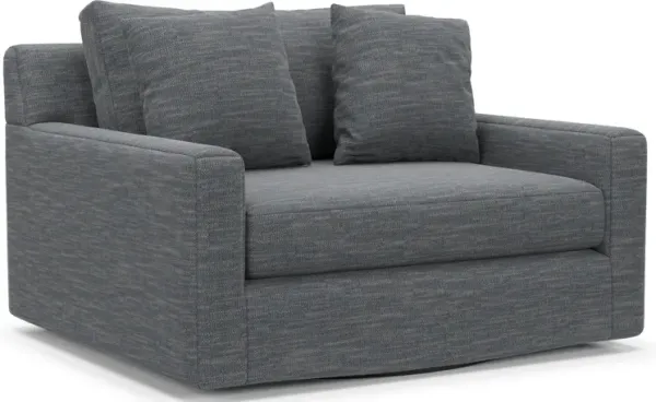 Cade Foam Comfort Accent Swivel Chair - Dudley Indigo