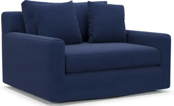 Cade Foam Comfort Accent Swivel Chair - Abington Indigo