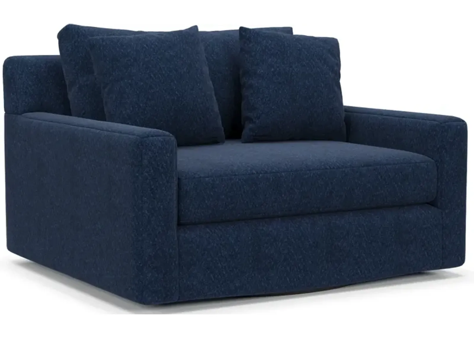 Cade Hybrid Comfort Accent Swivel Chair - Oslo Navy