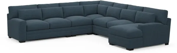 Boston Foam Comfort Sectional - Broderick Indigo