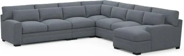 Boston Foam Comfort Sectional - Bridger Navy