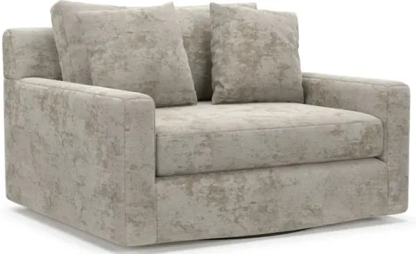 Cade Hybrid Comfort Accent Swivel Chair - Hearth Cement