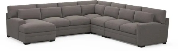 Boston Foam Comfort Sectional - Presidio Steel
