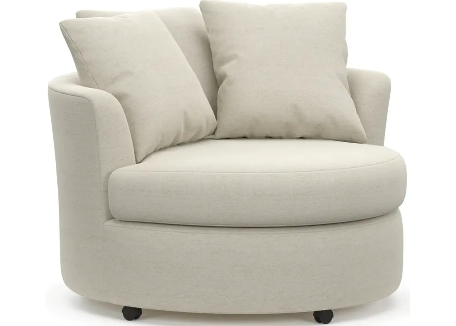 Orren Swivel Accent Chair - Living Large White