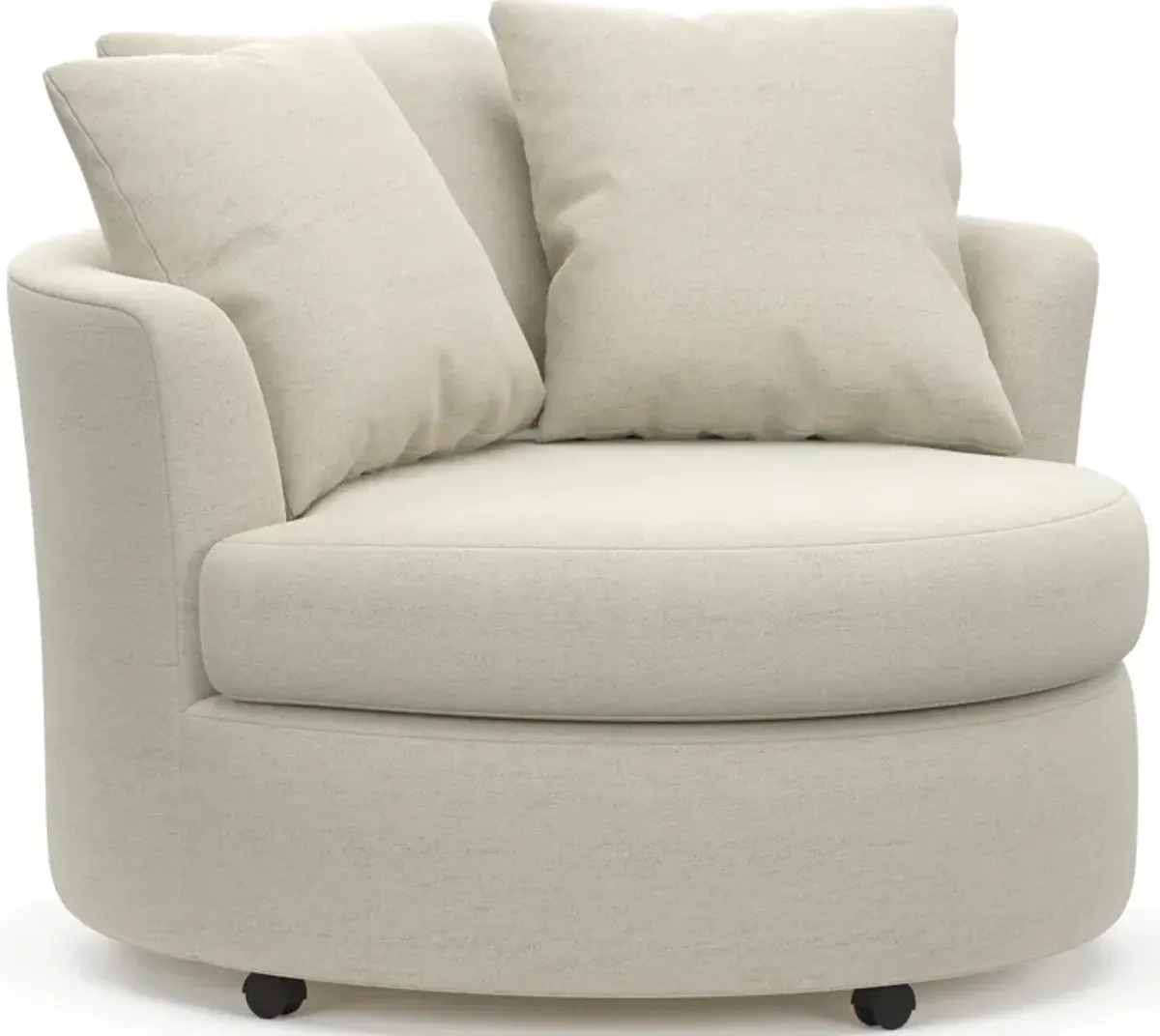 Orren Swivel Accent Chair - Living Large White